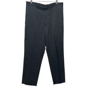 Sansabelt Mens Dress Pants 40 Black Stretch Waistband Classic Trousers Office